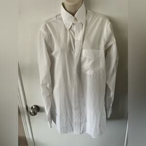 White Long Sleeve Button Up S
